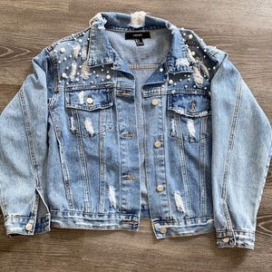 pearl denim jacket